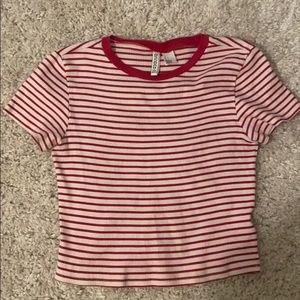 H&M divided striped shirt